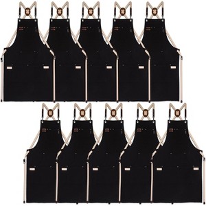 Heavy-Duty Multi-Pocket Canvas Apron - for Gardening, Painting, BBQ, Carpentry & More, Adjustable Sizes M to XXL for All Professions - 1 of 4