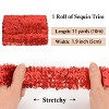 Alilang Elastic Sequin Trim, 1.9 Inch 5 Row Flat Glitter Paillette Sequin Ribbon, Bling Fabric DIY Metallic Stretch Sequin Strip, 11 Yards - 2 of 4