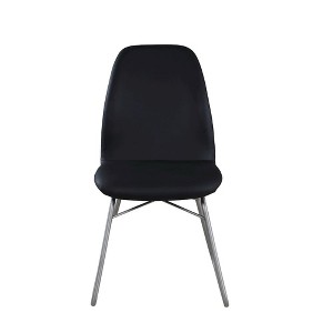 Chintaly Imports,Curved Back Side Chair Sled Base - Set Of 2, Black - 1 of 4
