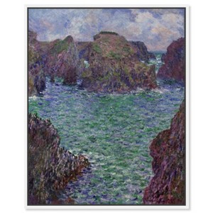 Art Remedy Claude Monet - Belle lle Rocks at Port Goulphar Classic Monet Art Prints Framed - 1 of 4