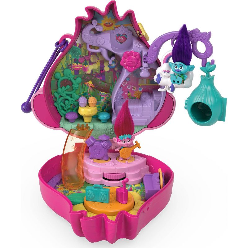 Polly Pocket &#38; DreamWorks Trolls Compact Playset with Poppy &#38; Branch Dolls &#38; 13 Accessories, 3 of 7