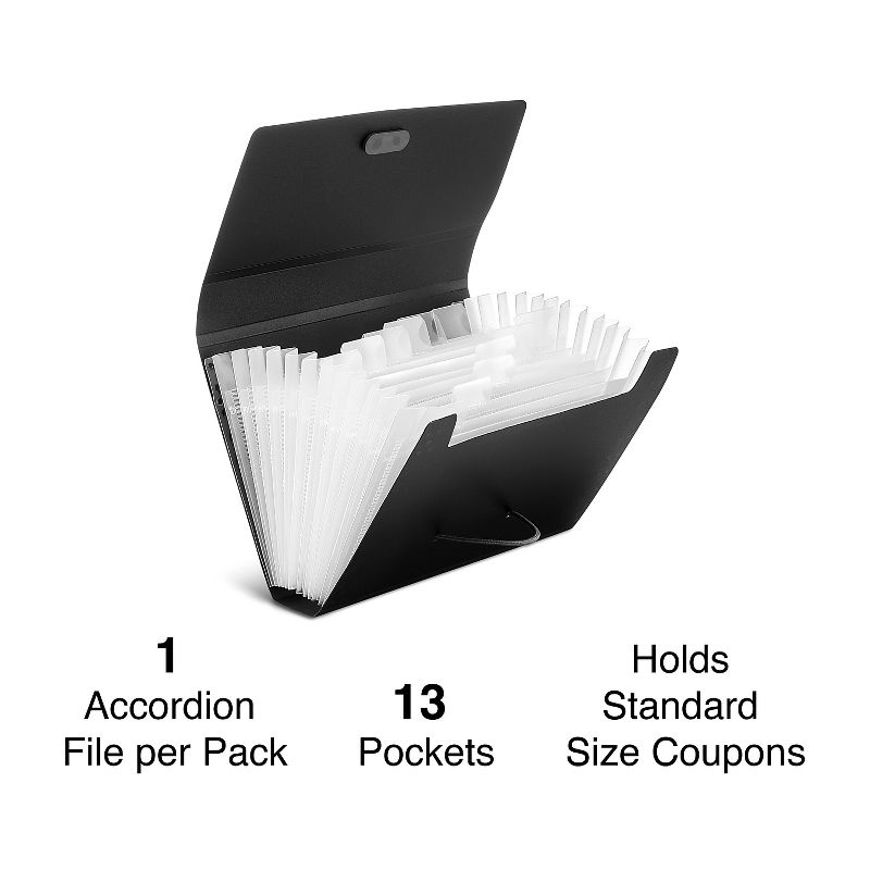 Staples Plastic Coupon Organizer 13-Pocket Assorted Colors (51828) 2757021, 2 of 5