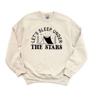 Simply Sage Market Women's Let's Sleep Under The Stars Tent Gildan Sweatshirt - 1 of 2