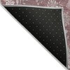 Blush Pink And Mauve Floral Washable Indoor Outdoor Area Rug - 4 of 4