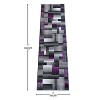 Emma and Oliver Modern Cubist Olefin Accent Runner Rug in Gradient Shades with Natural Jute Backing - 3 of 4