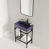 NicBex Bathroom Vanity with Basin,Bathroom Sink Vanity with Open Metal Leg and Shelves,24 inch Bathroom Sink Cabinet for Bathroom - 2 of 4