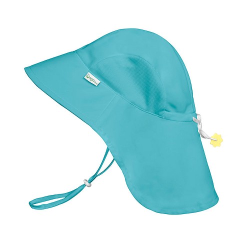 Green Sprouts Baby/toddler Adventure Sun Protection Hat - Aqua - 0/6 Months  : Target