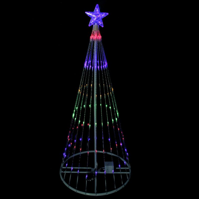 Northlight 4' Multi-Color LED Lighted Show Cone Christmas Tree Outdoor Decoration, 4 of 6