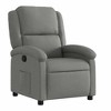 vidaXL Recliner Chair Adjustable Wingback Armchair for Home Theater Fabric - Dark Gray Manual Push Back No Massage - 4 of 4