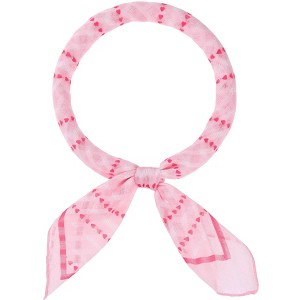 INSPIRE CHIC Women's Floral Printed Cotton Blended  Small Square Scarves 1Pc - 1 of 4