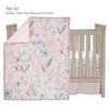Lambs & Ivy Baby Blooms 3-Piece Pink Floral/Butterfly Baby Crib Bedding Set - 2 of 4