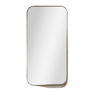 HomeRoots 28" Bronze Metal Accent Mirror