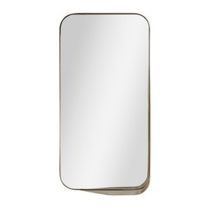 HomeRoots 28" Bronze Metal Accent Mirror - 1 of 4