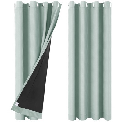 PiccoCasa Bedroom Thermal Insulated 100% Blackout Curtains 2 Panels