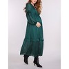 Women's V-Neck Long Sleeve Tiered Maxi Dress | Motherhood Maternity - 3 of 4