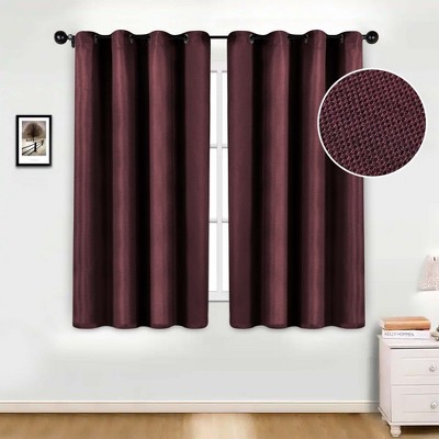 Modern Farmhouse Textured Room Darkening Semi-Blackout Curtains, Set of 2 by Blue Nile Mills