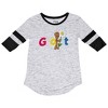 Womens Guardians of the Galaxy Groot Flower 3/4 Sleeve Scoop Neck Top - 2 of 3