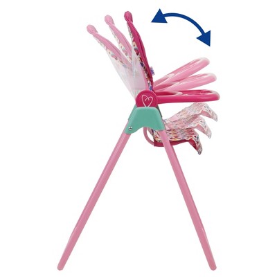 Baby Alive Pink and Rainbow Doll Highchair Set with Feeding Accessories