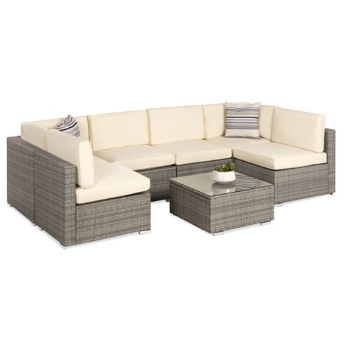 Details about   16 Type Rattan Wicker Sofa Set Sectional Couch Cushioned Furniture Patio Outdoor 