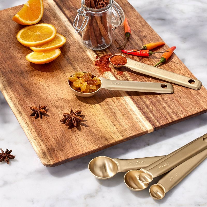 6pc Stainless Steel Measuring Spoons - Figmint™, 3 of 5