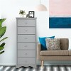 HDZNVF 6 Drawers Chest Dresser Clothes Storage Bedroom Furniture Cabinet, Gray - 3 of 4