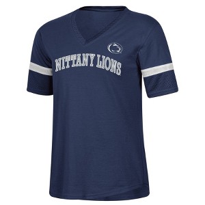 NCAA Penn State Nittany Lions Women's Mesh Trim V-Neck T-Shirt - 1 of 3