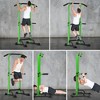 SEVOBAL Adjustable Pull Up Bar Dip Station 10 Height Settings 400LBS Capacity Multifunctional Home Gym Strength Exercise, Green, 29.13"*31.89"*82.68" - 4 of 4