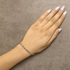 10K Yellow Gold Plated .925 Silver Diamond Accent Cluster and X Link Bracelet - 3 of 4