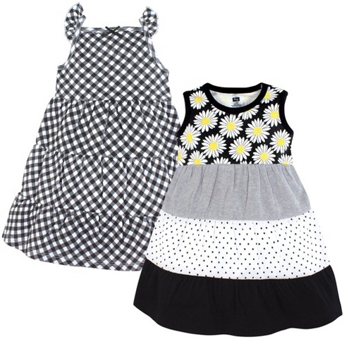 Hudson Baby Girl Cotton Dresses Black Daisy 3 6 Months Target