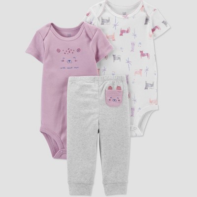 Baby Girls' Cheetah Top & Bottom Set - Just One You® made by carter's Purple