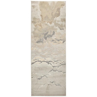Aura Modern Abstract Ivory/Tan/Gray Area Rug