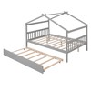 Full/Twin Size Wooden House Bed with Twin Size Trundle 4L - ModernLuxe - 4 of 4