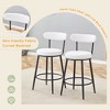 Sapphtopaz Modern Bar Stools Set of 2, Upholstered High Chair with Metal Legs and Footrest, High Dining Chairs for Kitchen Island, Living Room - 4 of 4