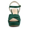Allegra K Women's Buckle Closure Platform Chunky Heels Slingback Sandals - 2 of 4