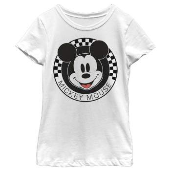 Girl's Disney Mickey Mouse Checkers T-Shirt