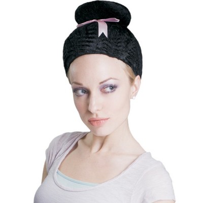 Dress Up America Black Bun Wig For Juniors And Adults One Size