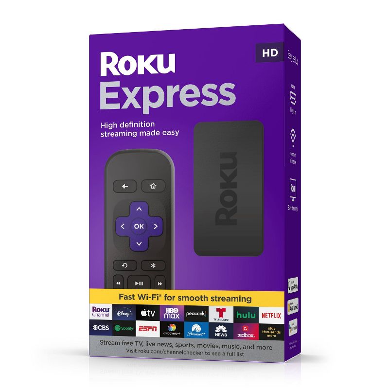 Roku Express HD Streaming Device with High-Speed HDMI Cable, Standard Remote, and Wi-Fi, 3 of 8