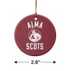 Alma College Scots Logo Porcelain Holiday Christmas Tree Ornament - 3 of 4