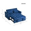 NicBex 3-in-1  Convertible Sofa Bed with Adjustable Backrest,Velvet Loveseat Futon Sofa with Pillows & Pockets for Bedroom,Living Room - 3 of 4