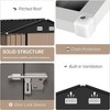 Outdoor Metal Storage Shed Steel Utility Tool House With Lockable Doors & Windows - 3 of 4