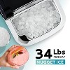 EUHOMY 34 Lbs. Countertop Nugget Ice Maker, Black - 2 of 4