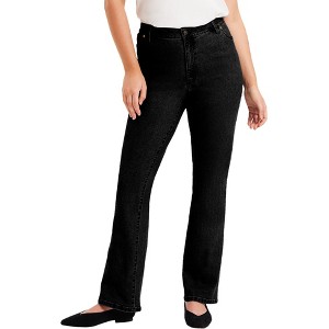 June + Vie by Roaman's Women's Plus Size June Fit Bootcut Jeans - 1 of 4