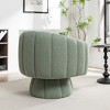 SEYNAR Modern Teddy Upholstered Fabric Round 360 Degree Swivel Accent Chair - 4 of 4
