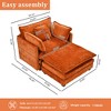 Busaurus Oversized Chenille Indoor Chaise Lounge Chair with Ottoman - 2 of 4