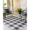 Hauteloom Meris Aqua Blue Plaid Area Rug - 2 of 3