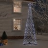 vidaXL Christmas Cone Tree Decoration Artificial Christmas Tree with LEDs - Cold White 10 x 3 ft - 2 of 4