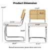 NicBex Armless Dining Chair Set of 2 Modern Comfy Velvet Accent chair with Metal Legs,White - 3 of 4