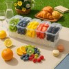 Aoibox Ice Chilled Condiment Caddy with 5 Containers & Lids, Serving Tray for Parties, Bar Accessories, Fruit, Salad, Taco, Garnish - 2 of 4