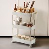 VECELO 3/4 Tier Rolling Cart, Utility Cart for Kitchen Storage, Mobile Shelves Slide-Out Organizers with 2 Lockable Wheels & Hooks - 4 of 4