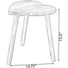 Vintiquewise Decorative Antique Heart Shaped Natural Wooden Accent Stool, Classic Room Decoration - 4 of 4